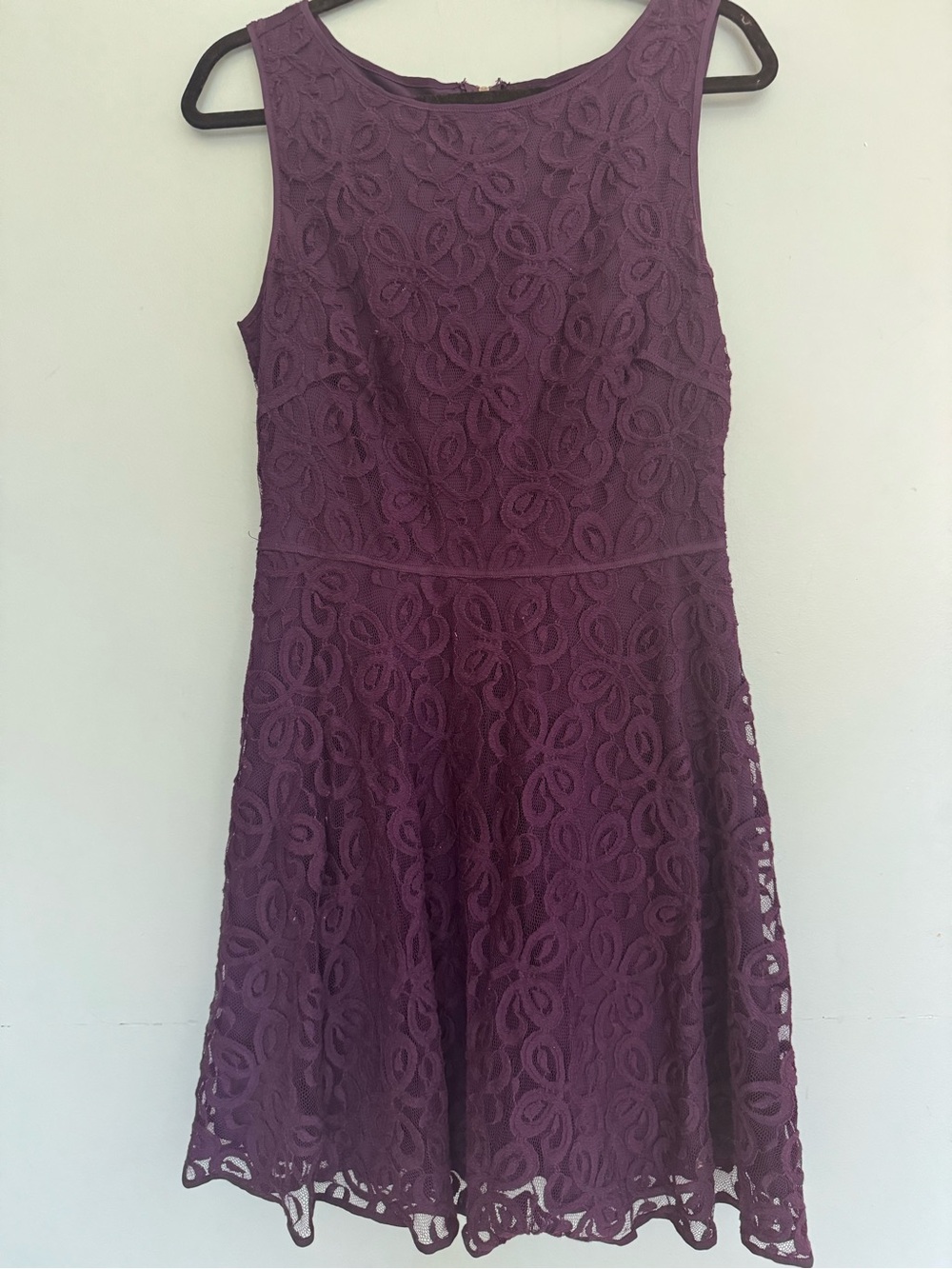 Max Studio Purple Lace Fit & Flare Dress